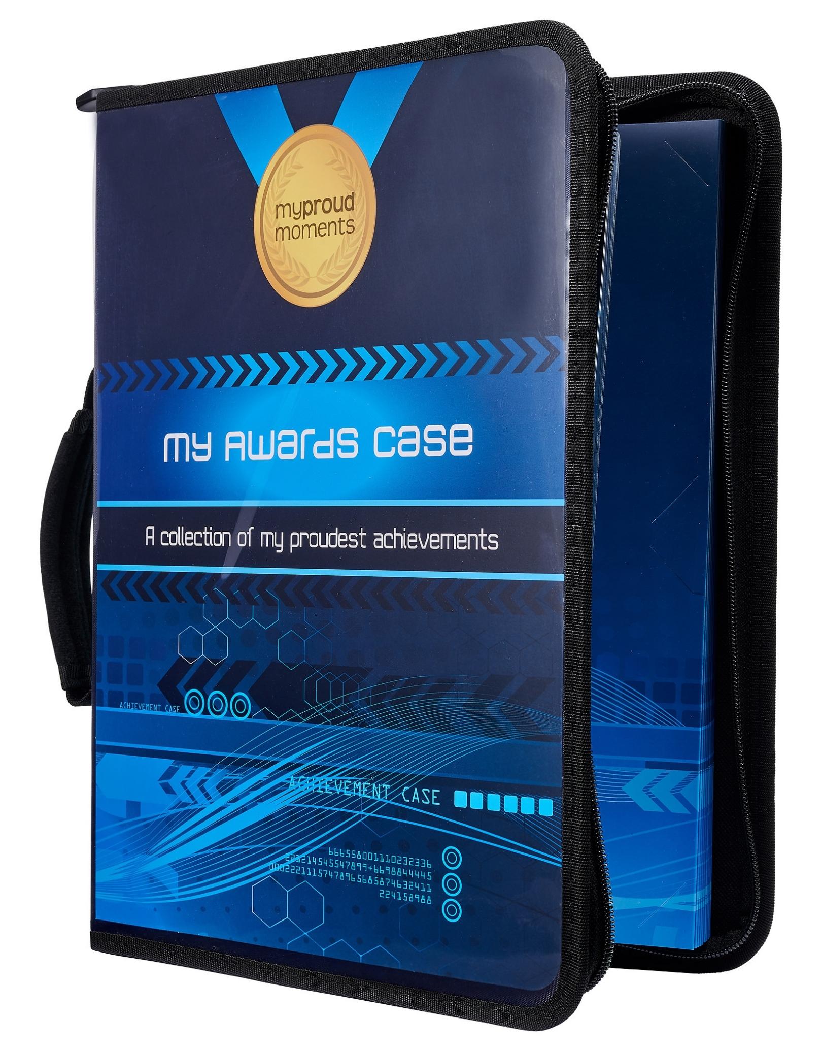 Original Blue Medal, Badge & Certificate Display Case - Perfect for Awards, Military Insignia, and Academic Achievements