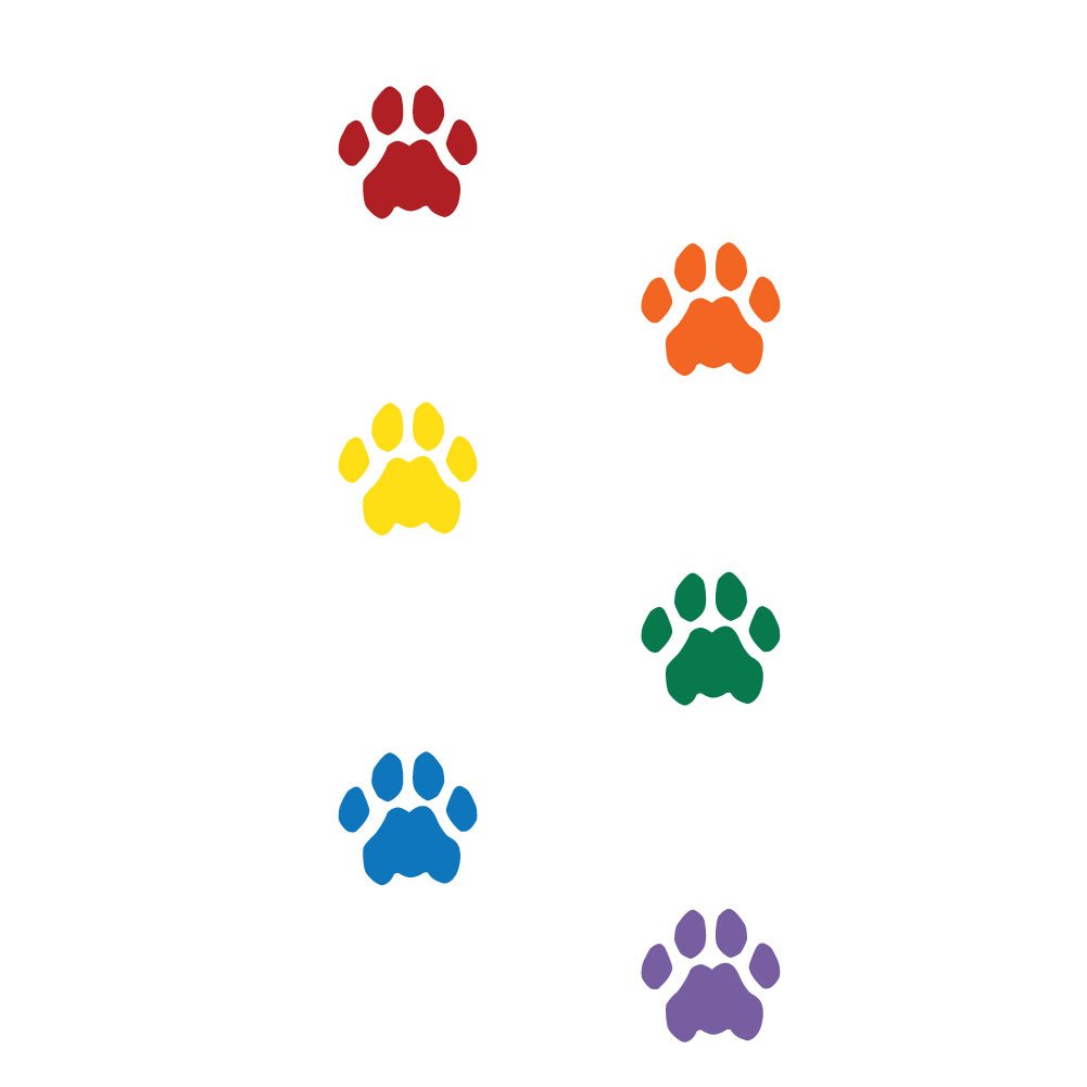 Rainbow Cat Paw Print Vinyl Decal - 4 Inch Colorful Waterproof Sticker for Cars, Laptops, Windows, Home Decor (Indoor/Outdoor Use) - Perfect for Pet Lovers & DIY Craft Projects