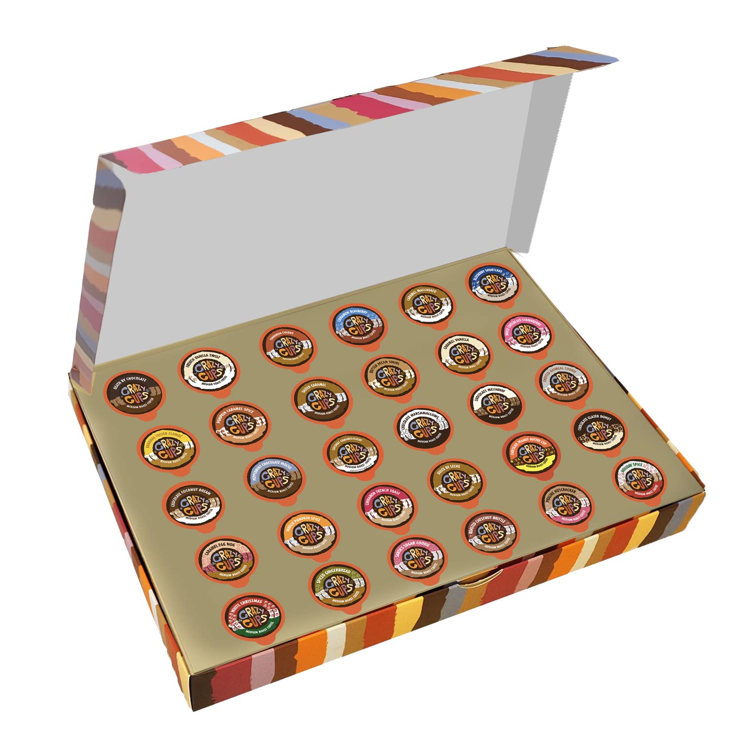 Deluxe Holiday Coffee Gift Box - 30 Keurig K-Cups, Medium Roast, Assorted Flavors for Festive Gifting & Home Brewing
