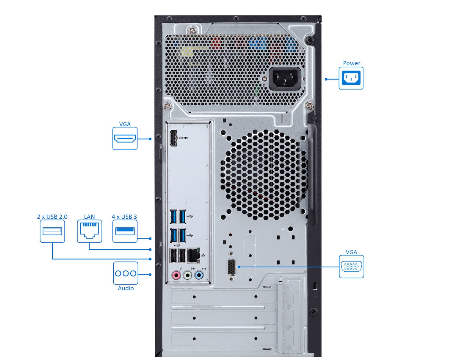 Acer TC Desktop Computer - Intel Core i5 9400 Processor (Up to 4.1GHz), 8GB RAM, 512GB NVMe SSD, DVD-RW, HDMI & VGA Ports, WiFi, Bluetooth, Windows 10 Pro - Perfect for Home Office, Gaming & Business Use