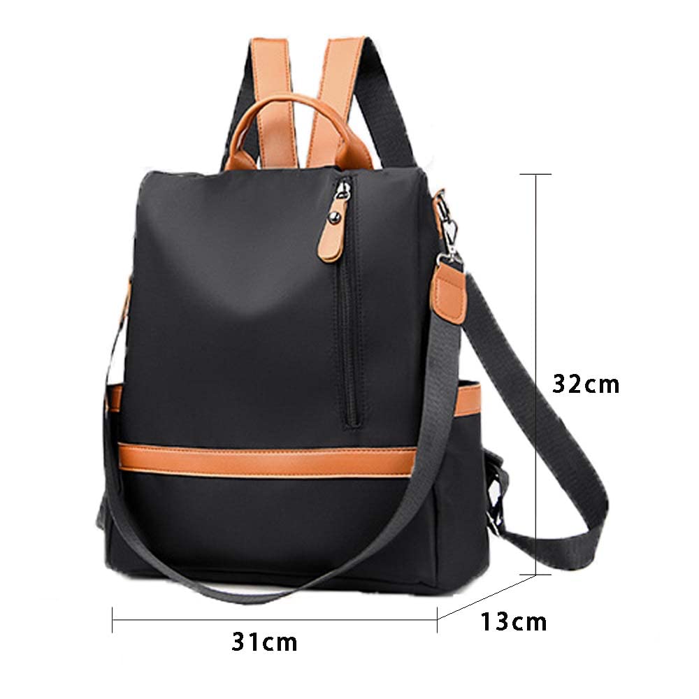 Eshow Anti-Theft Backpack Purse for Women - Lightweight Travel Daypack & Casual Black Purse Backpack | Perfect for Commuting, College, Work & Weekend Adventures