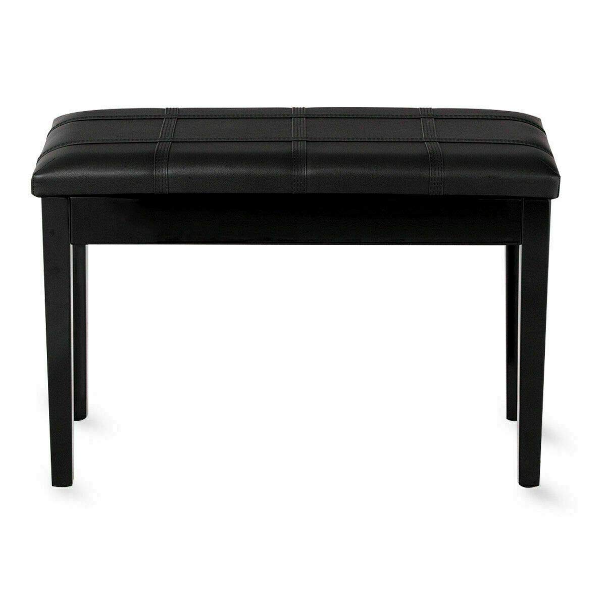 Premium Leather Piano Bench with Storage - Adjustable Height Padded Seat for Keyboard, Organ & Concert - Sturdy Wooden Frame - Perfect for Home, Studio & Music Classrooms