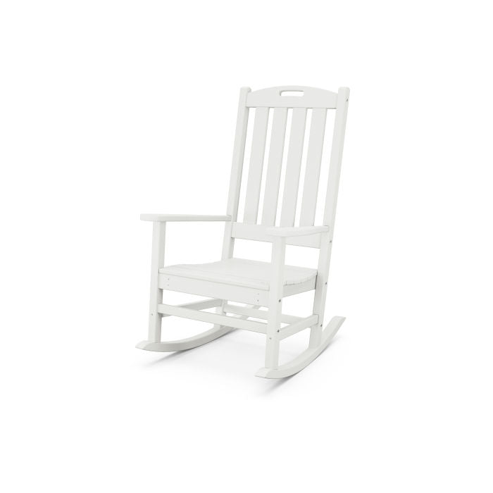 POLYWOOD Nautical Porth Rocking Chair - All-Weather Outdoor Furniture - Perfect for Patio, Deck, Garden & Porch Relaxation