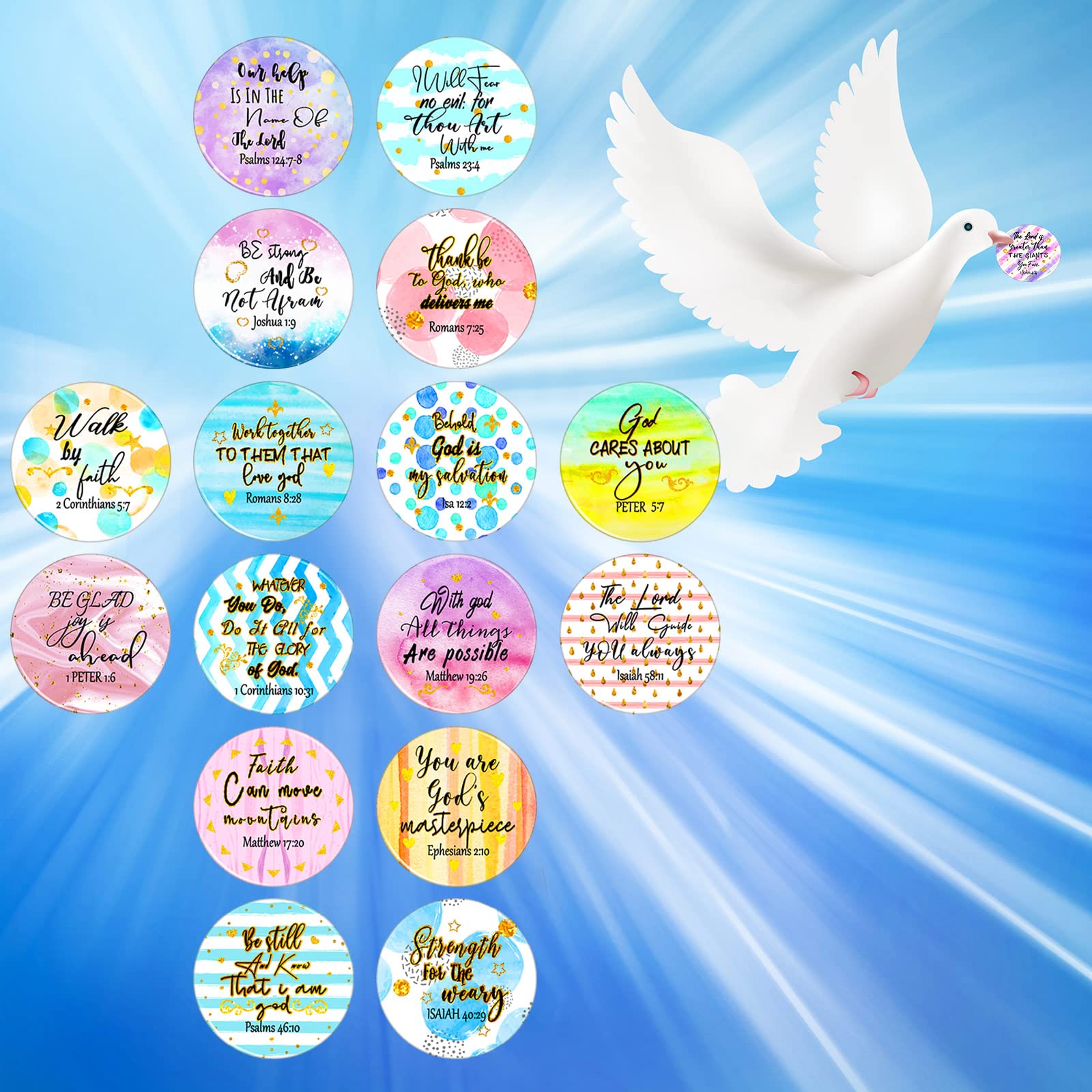 35 Pcs Bible Verse Fridge Magnets - Christian Scripture Quotes for Kitchen, Office & Locker Decor