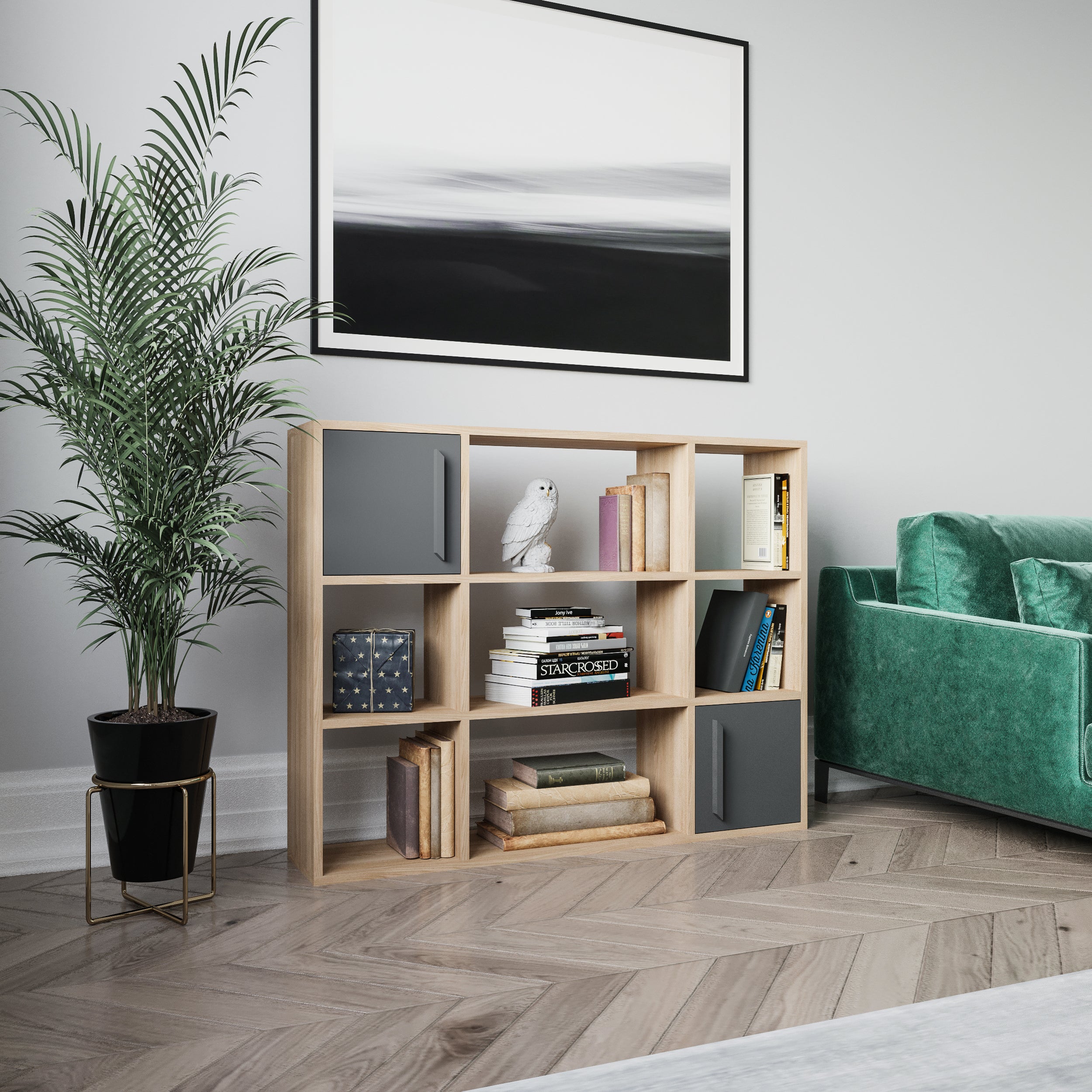 Randall Bookcase - Modern Wood Bookshelf for Home & Office - Stylish Storage Solution for Books, Decor & Essentials - Perfect for Living Room, Bedroom or Study