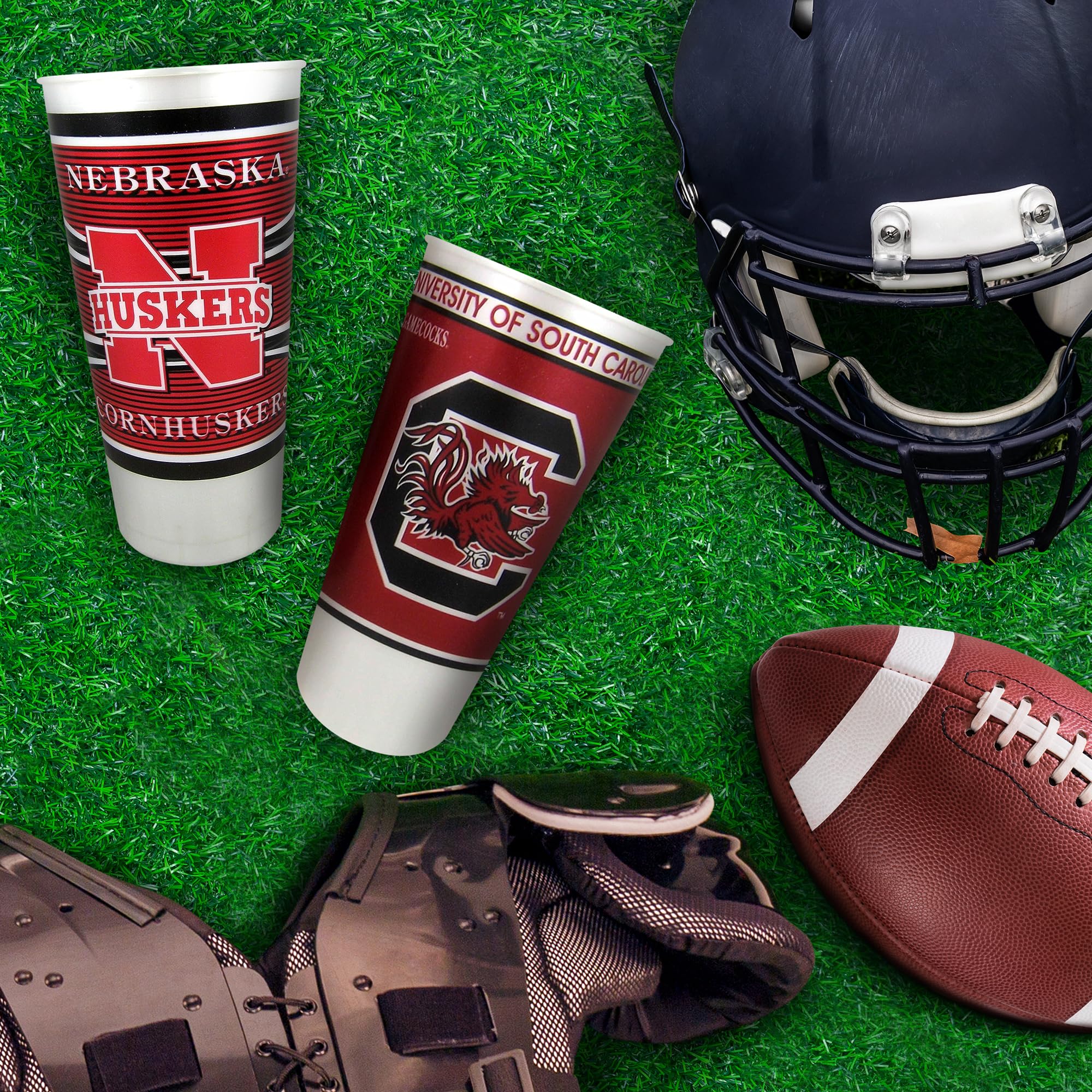 Clemson Tigers 24 oz Souvenir Cups - 4 Pack Team Memorabilia & Collectibles | Reusable Drinkware for Fans, Great for Game Day, Tailgating & Home Decor