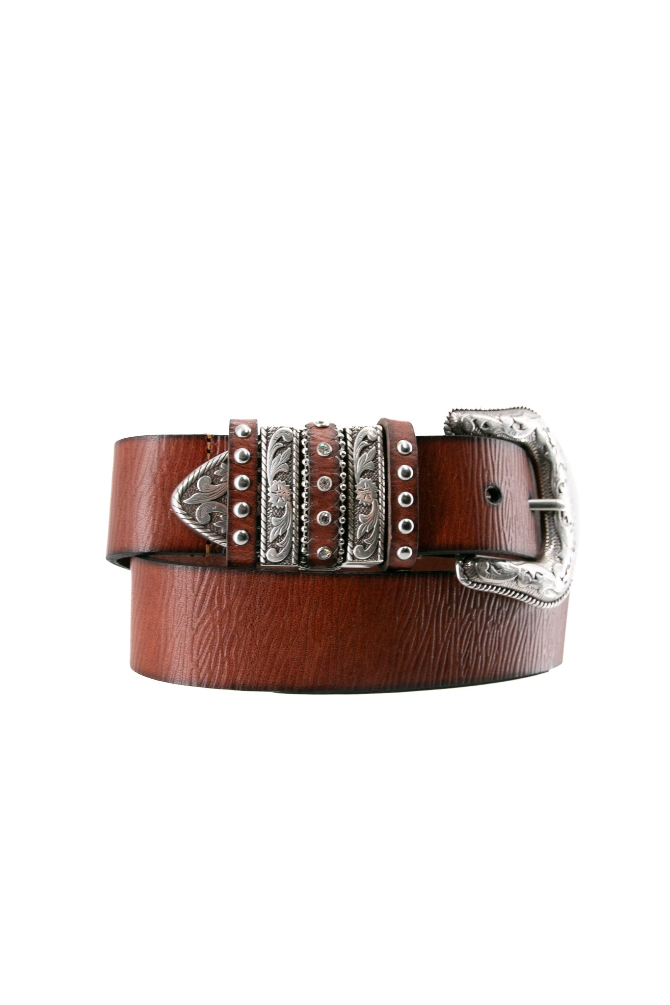 Nocona Genuine Leather Cowgirl Belt with Embossed Design - Western Style Fashion Accessory for Women, Perfect for Rodeo, Horseback Riding & Country Outfits