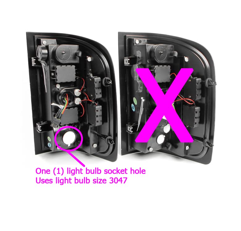 Black/Smoke LED Tail Brake Lights Compatible with 2007-2013 Chevy Silverado 1500, 2007-2014 2500HD & 3500HD - Durable Replacement for Enhanced Visibility & Safety (Ideal for Night Driving & Towing)