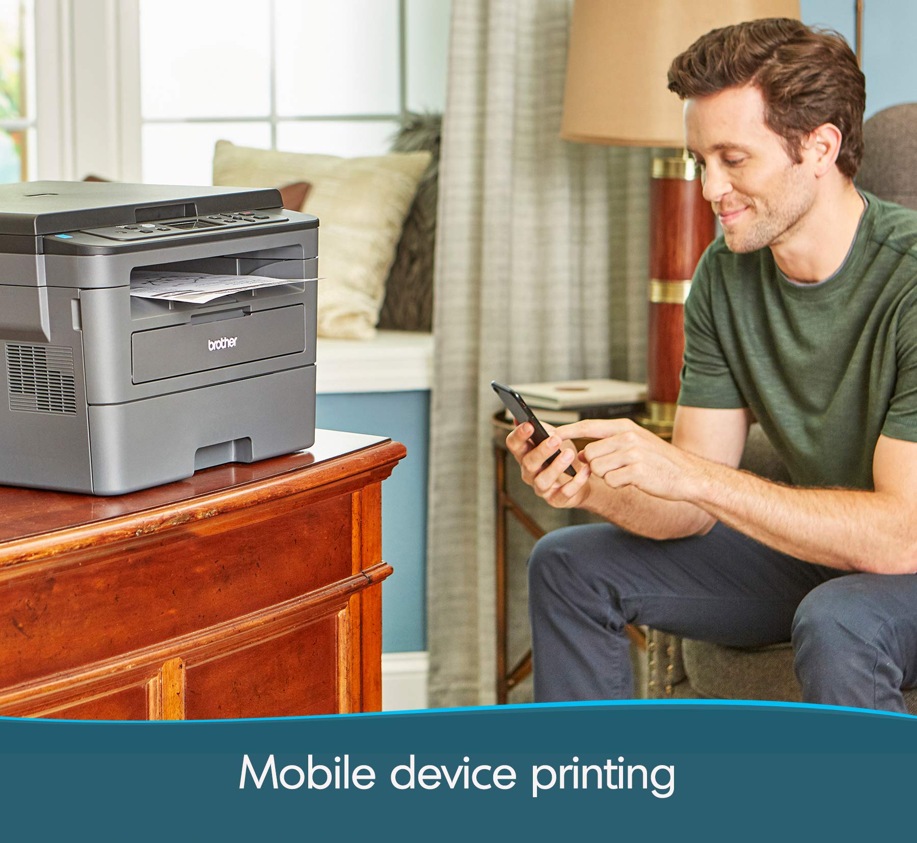 Brother L-2390DW Compact Monochrome Laser All-in-One Printer - Wireless, Mobile & Duplex Printing, 32ppm Fast Printing for Home Office & Small Business Use