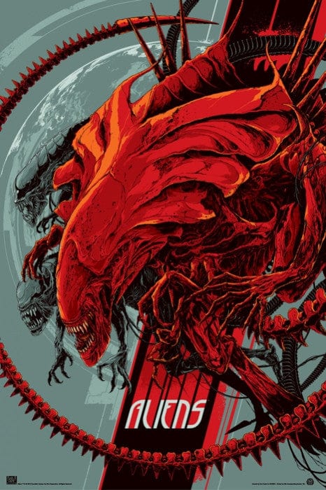 Vintage Aliens Movie Poster by Ken Taylor - Classic Sci-Fi Horror Art Print for Home Theater & Man Cave Decor