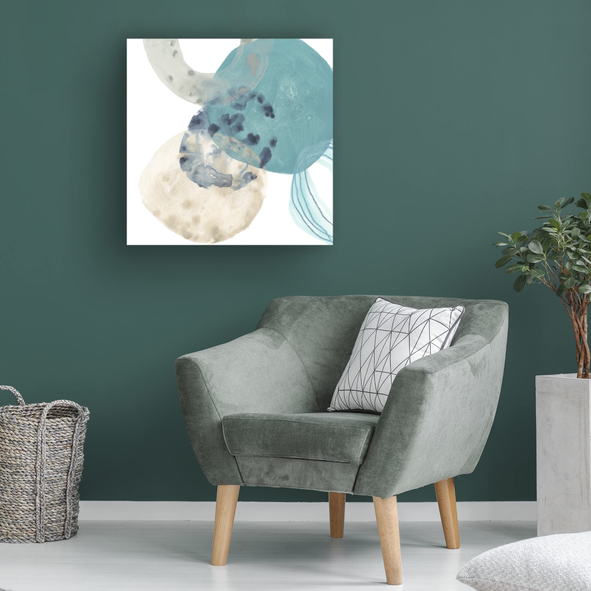 Trademark Fine Art 'Circlet III' Abstract Canvas Wall Art by June Erica Vess - Modern Home Decor for Living Room, Bedroom & Office