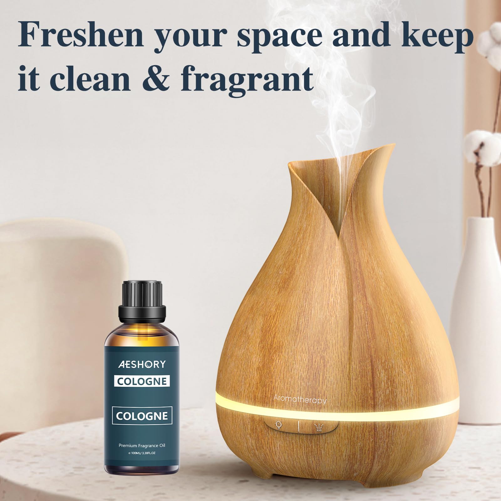 Premium Cologne Fragrance Oil 3.38FL.OZ (100ml) - Long-Lasting Aromatherapy Essential Oil for Diffusers, Massage, Soap & Candle Making - Cologne Scented Oil for Home, Spa & Relaxation - Perfect for Stress Relief & Mood Enhancement