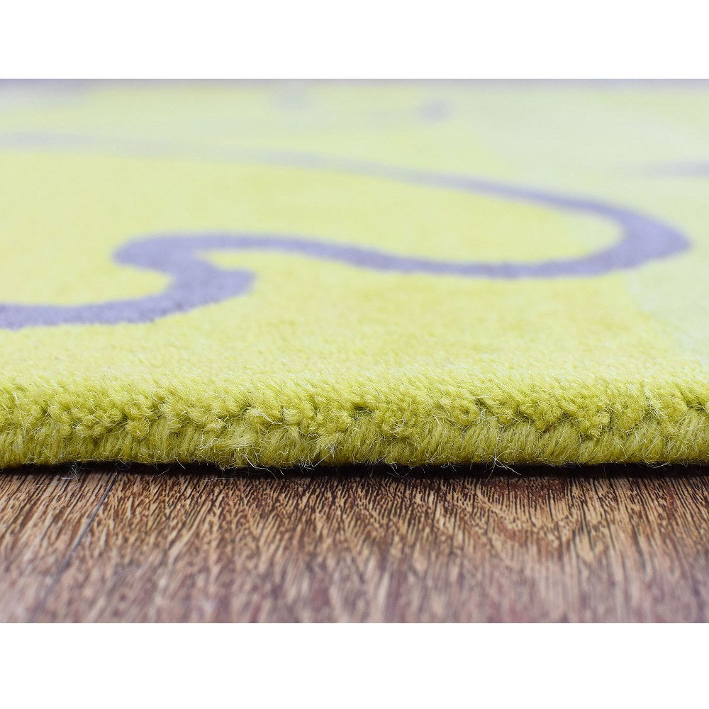 Premium Hand Tufted Crocus Floral Area Rug - Soft Non-Slip Living Room Carpet for Bedroom, Nursery & Home Decor