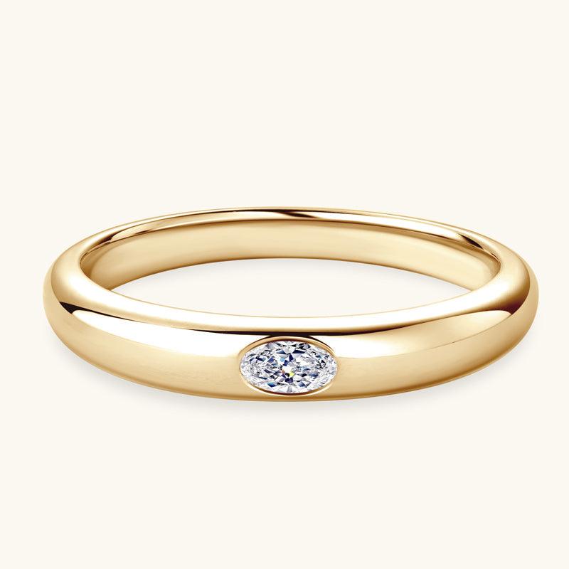 Oval Cut Premium Moissanite Wedding Ring - 14K White Gold Engagement Band for Women, Durable & Sparkling Alternative to Diamond | Perfect for Proposals, Anniversaries & Bridal Jewelry