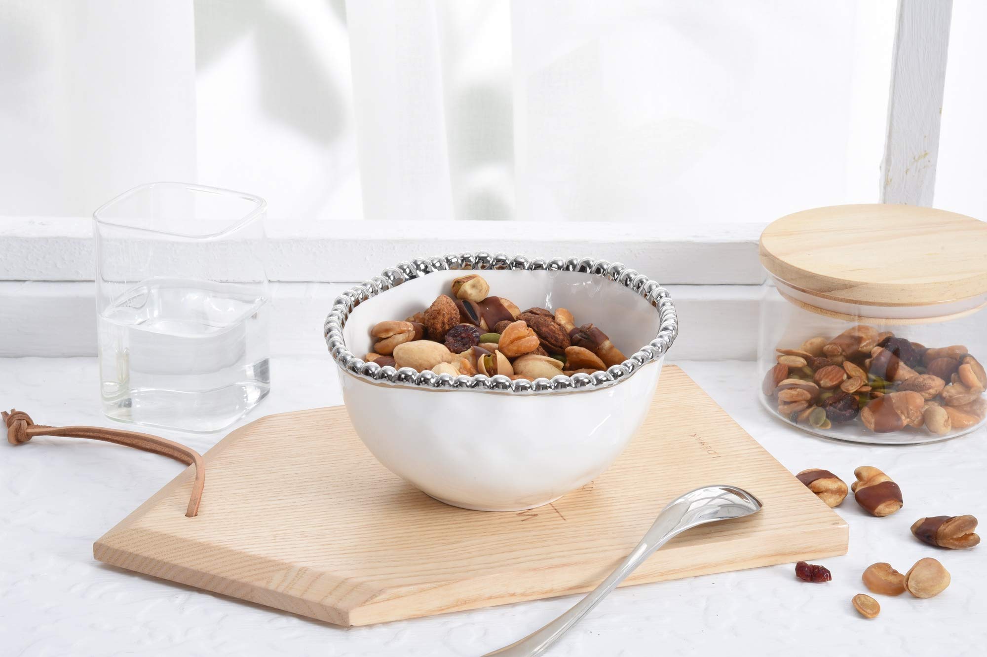 Pampa Bay Porcelain Salerno Small Bowl - Elegant 6-Inch Ceramic Dessert Bowl, Perfect for Ice Cream, Salads & Snacks | Dishwasher & Microwave Safe | Stylish Home Dining & Entertaining