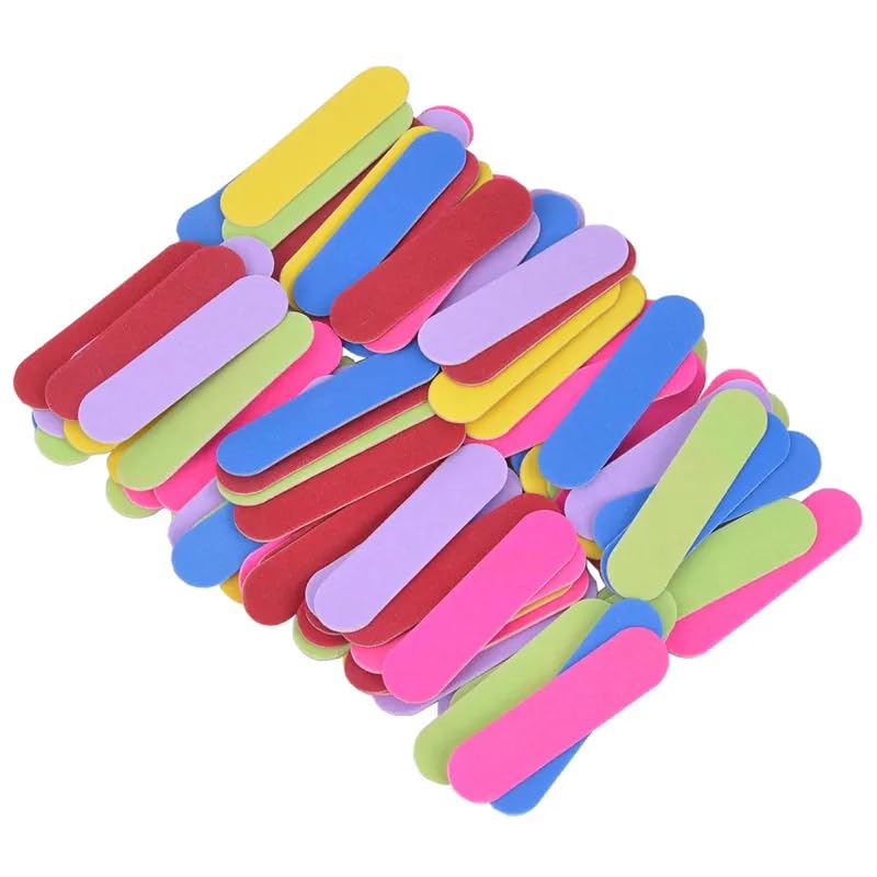 100Pcs Disposable Mini Nail File Set - Professional Double Sided Emery Boards for Manicure, Nail Care & Home Use | Perfect for Nail Salons, DIY Nail Art & Travel Grooming Kits