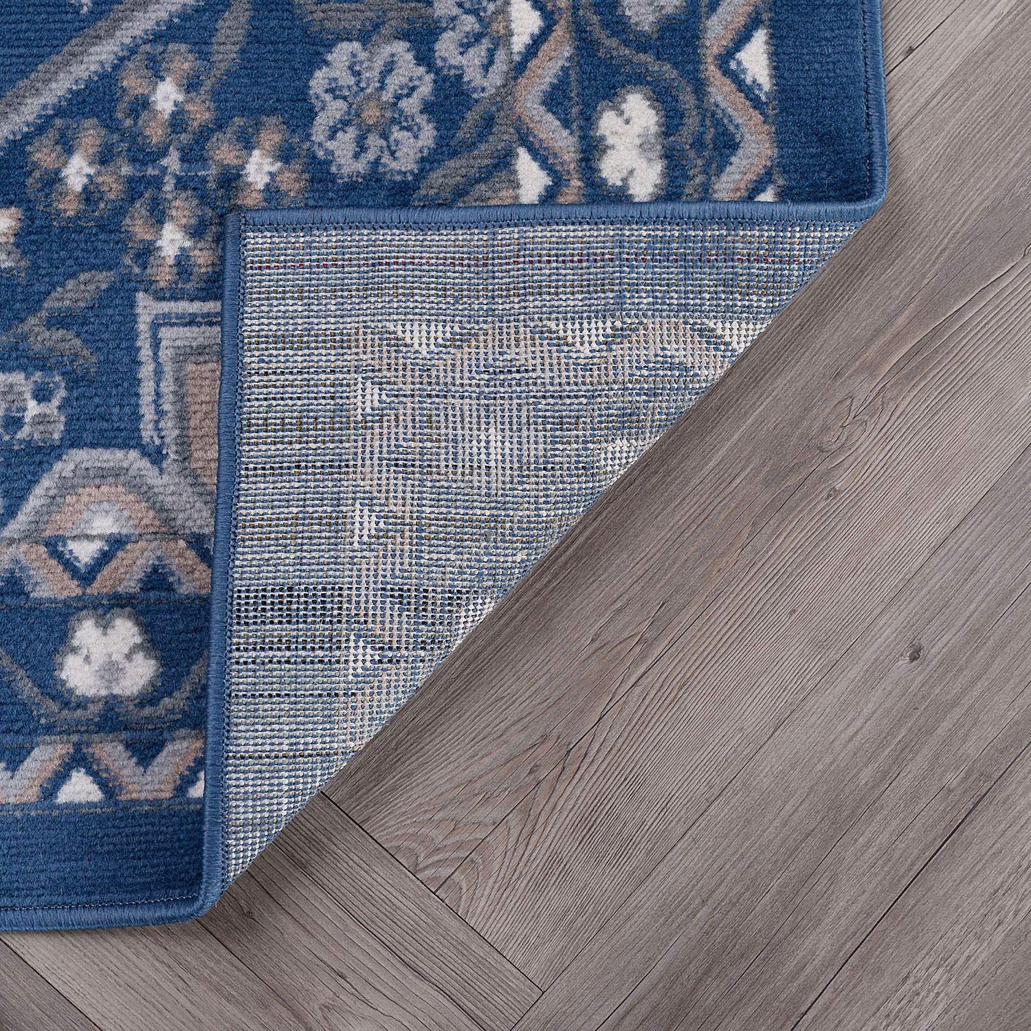 Tayse Logan Navy 8x10 Rectangle Area Rug - Traditional Oriental Design for Living Room, Bedroom, Dining Room - Soft & Durable - 7'10