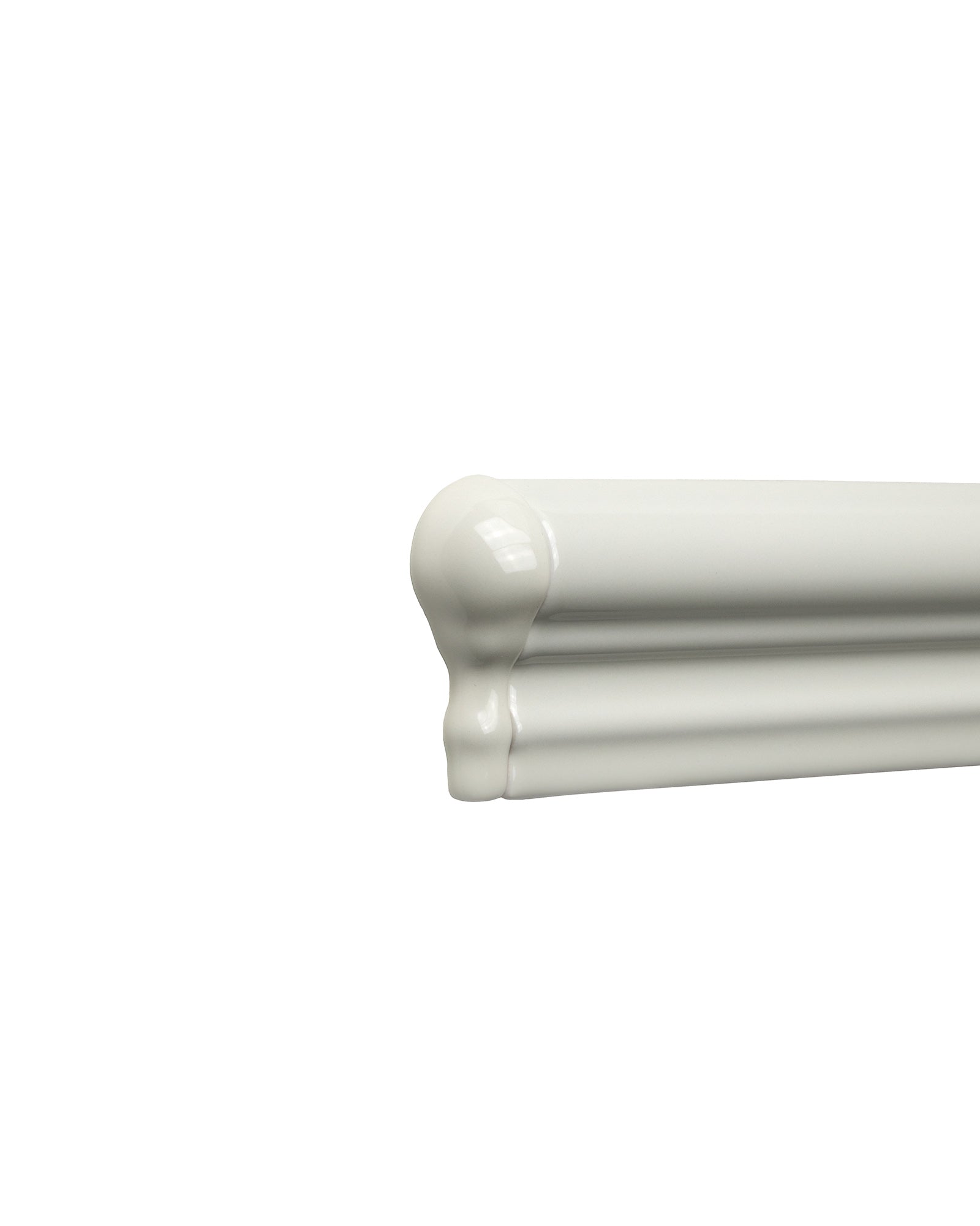 Kakel Victoria Corner Piece for Skirting Board in Ivory White Glossy Finish - Perfect for Home Renovation and Interior Decoration