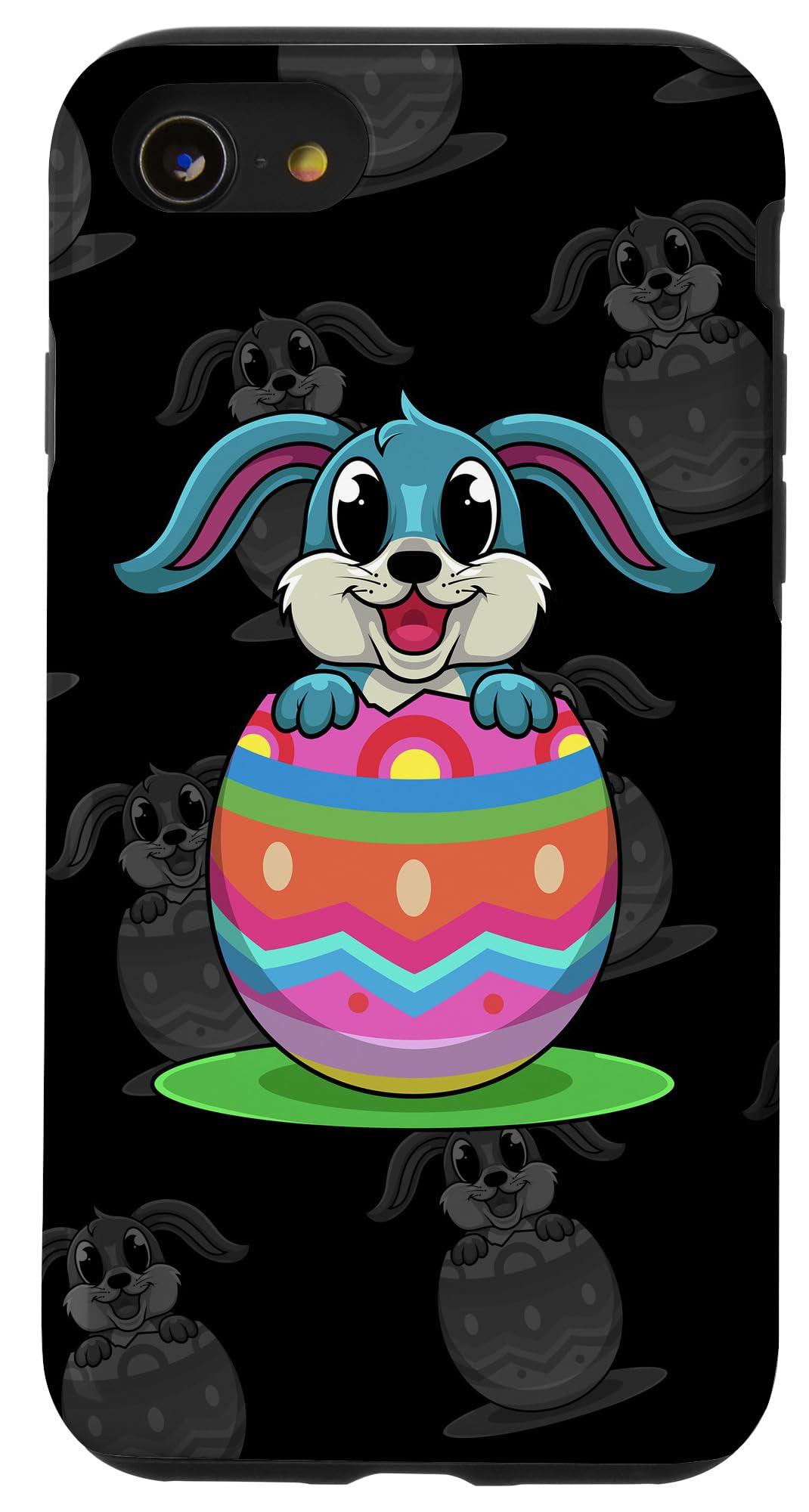 iPhone SE (2020) / 7 / 8 Cute Easter Bunny Phone Case - Colorful Easter Egg Design - Perfect for Easter Gifts & Spring Celebrations
