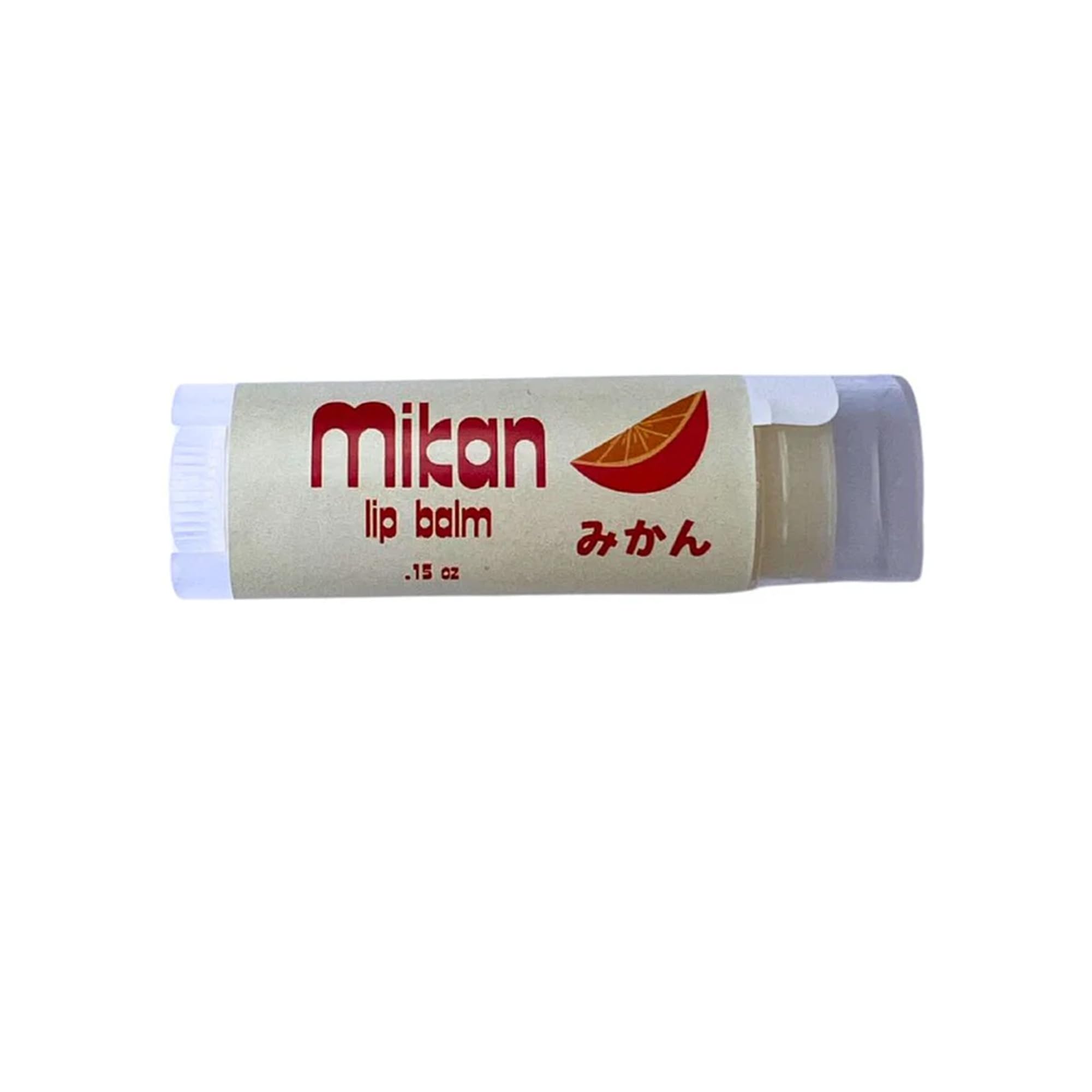Mikan Citrus Lip Balm - Pack of 2 - Natural Moisturizing Lip Care with Shea Butter, Castor Oil & Vitamin E - Handmade in USA - Perfect for Dry Lips, Winter Care & Daily Hydration