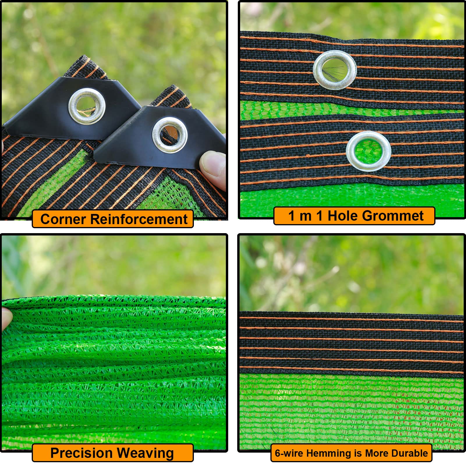 16.4x26.2ft Green Sun Shade Net for Garden & Greenhouse - UV Resistant Sunblock Shade Cloth with Grommets, Breathable Weatherproof Mesh for Plants, Patio Cover, Flowers & Outdoor Use - Perfect for Sun Protection, Gardening & Backyard Shade Solutions