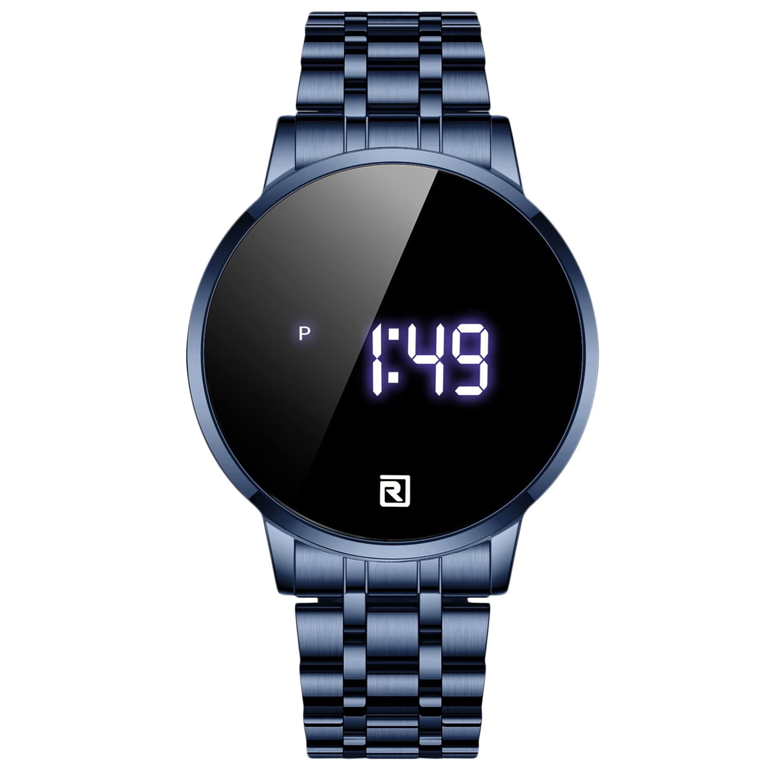 RORIOS Men's Digital Sports Watch - Touch Screen, Stainless Steel Strap for Running & Fitness