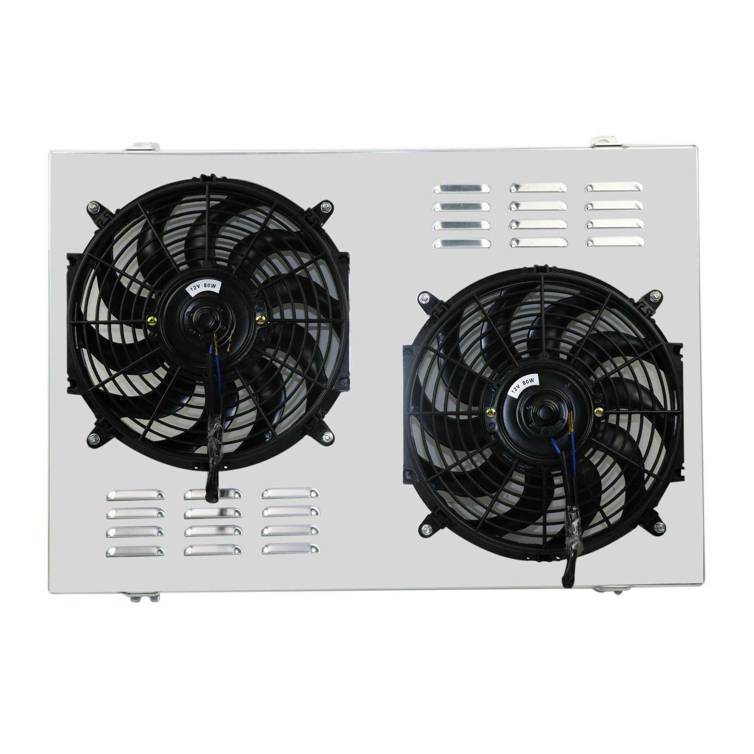 ALLOYWORKS Aluminum Radiator Shroud with Dual 12