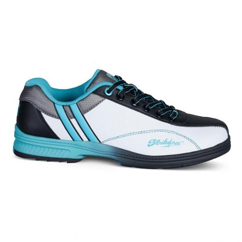 KR Strikeforce Starr White/Black/Teal Women's Bowling Shoes - Lightweight & Comfortable for League Play & Tournament Bowling