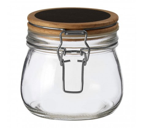 Chalkboard Airtight Storage Jars - Set of 3 (16oz, 32oz, 64oz) for Kitchen Pantry Organization | Dry Food Storage Containers for Flour, Sugar, Coffee, Tea | Perfect for Home, Restaurant & Cafe Use