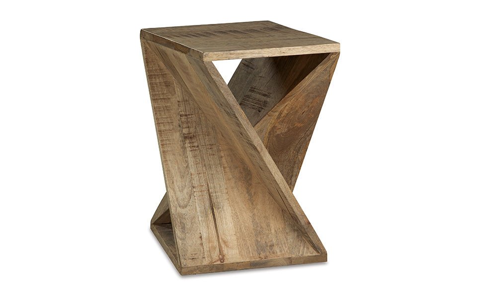 Modern Zonker Brown Wooden Accent Table - Stylish Side Table for Living Room, Bedroom & Office - Perfect for Home Decor & Small Spaces