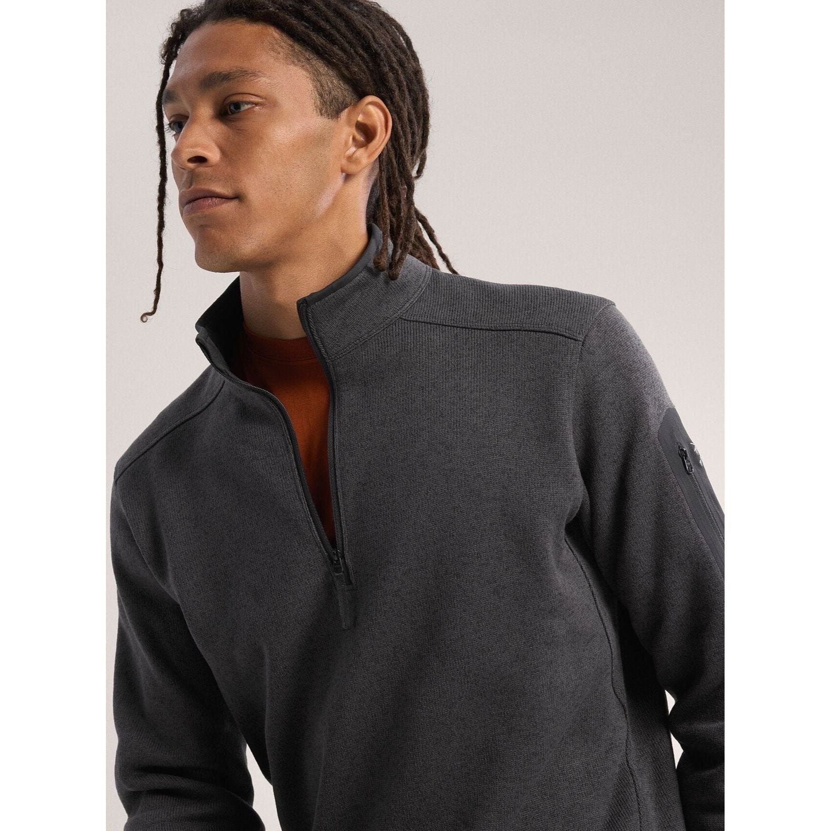 Arc'teryx Men's Covert 1/2 Zip Fleece Pullover - Lightweight Midlayer for Hiking, Camping & Outdoor Adventures