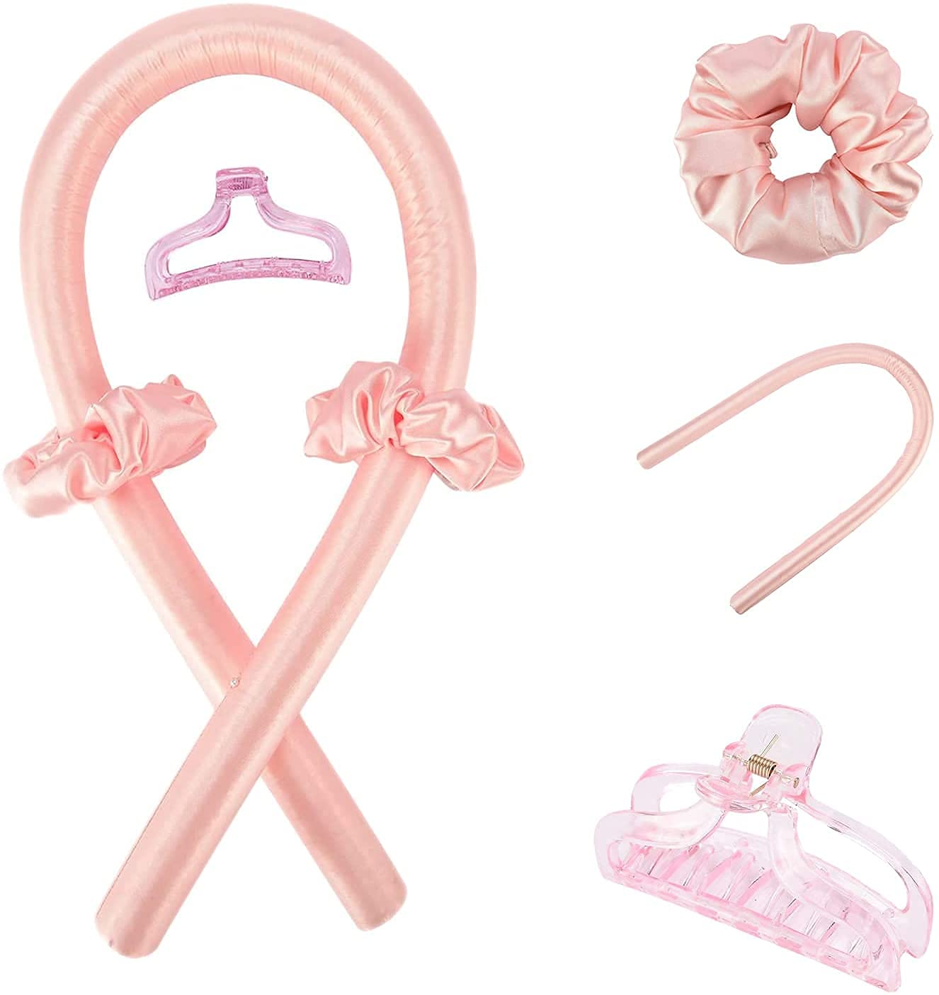 Heatless Hair Curlers for Long Hair - No Heat Soft Foam Curling Rods & Headband Set (Multi Color) - Overnight Curling Kit for Natural Waves, Perfect for Sleeping, Parties & Everyday Styling