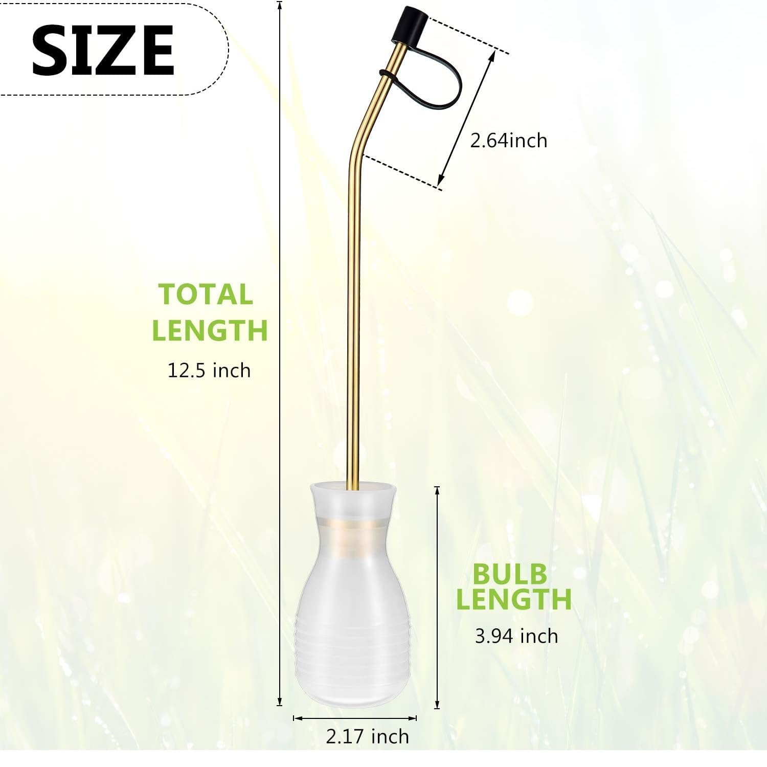 Boao Garden Sprayer Applicator Bulb with Long Copper Tube - Organic Gardening Supplies for Pest Control & Plant Care (2 Pack) - Perfect for Indoor Plants, Greenhouses & Agricultural Use