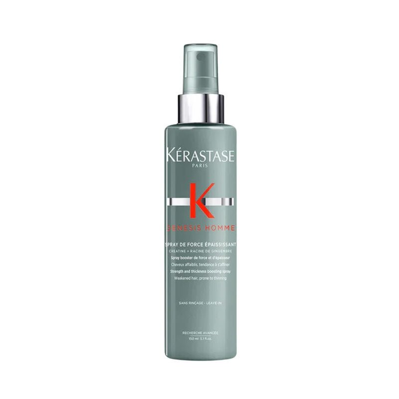 Kérastase Genesis Homme Strength & Thickness Boosting Hair Spray for Men - Volumizing & Fortifying Treatment for Thinning Hair - Perfect for Daily Use & Styling