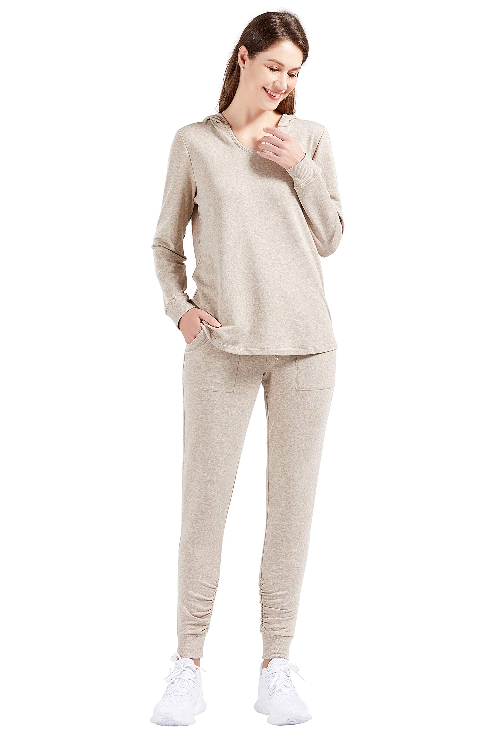Super Soft Women's Jogger Pants - Mid-Rise Slim Fit Yoga Pants with Pockets for Running, Lounge & Workout | Comfortable Athletic Leggings for Gym, Travel & Casual Wear