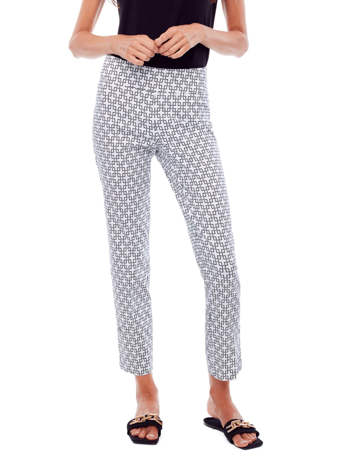 ATHENS SLIM ANKLE PANTS for Women - Stretchy Comfortable Work Pants - Office Wear & Business Casual Outfits