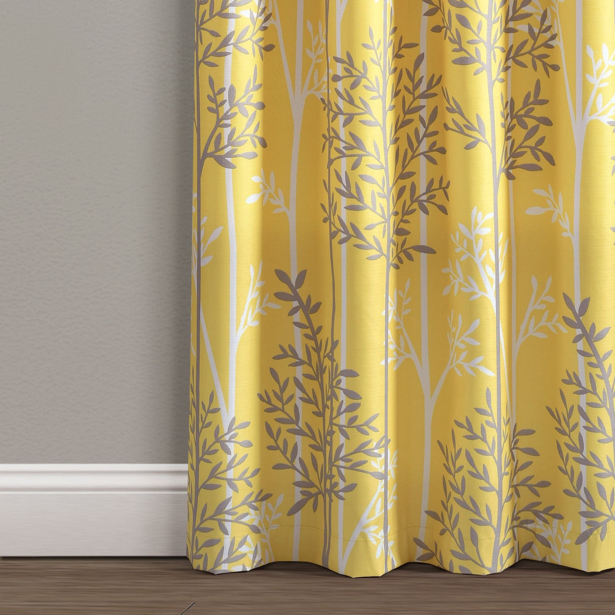 Blackout Curtain Panels with Rod Pocket - Thermal Insulated Linear Tree Design for Bedroom & Living Room - Noise Reducing & Energy Saving Window Treatments