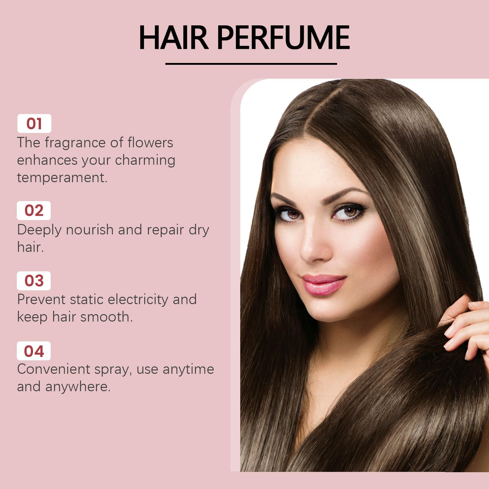 Natural Hair Perfume Oil for Women - Floral Scented Essential Oil for Dry Damaged Hair | Long Lasting Fragrance with Nourishing & Hydrating Benefits | Perfect for Daily Use, Special Occasions & Hair Care Routine