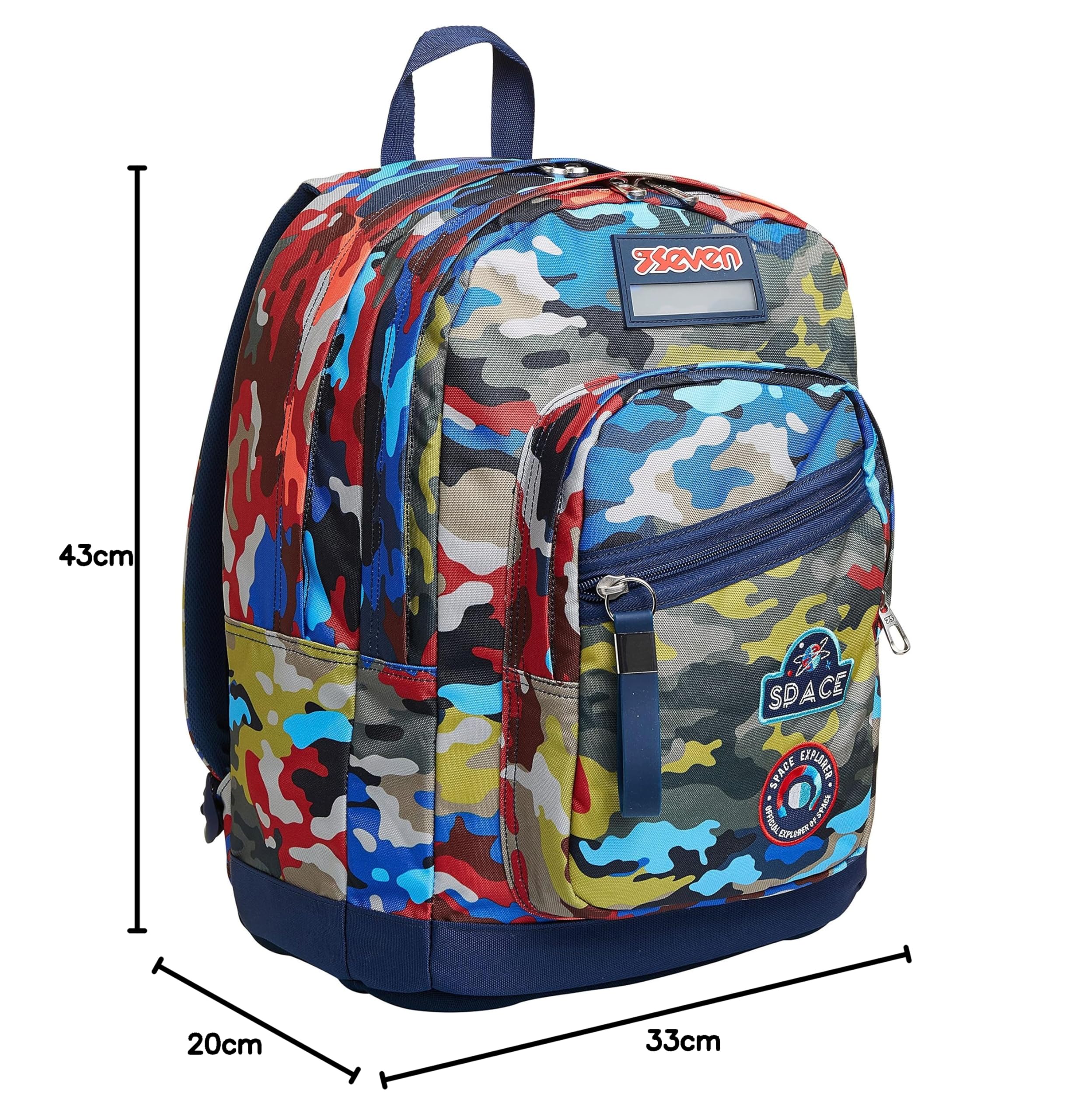 New Fit Seven Camo Backpack - Double Compartment for School & Travel
