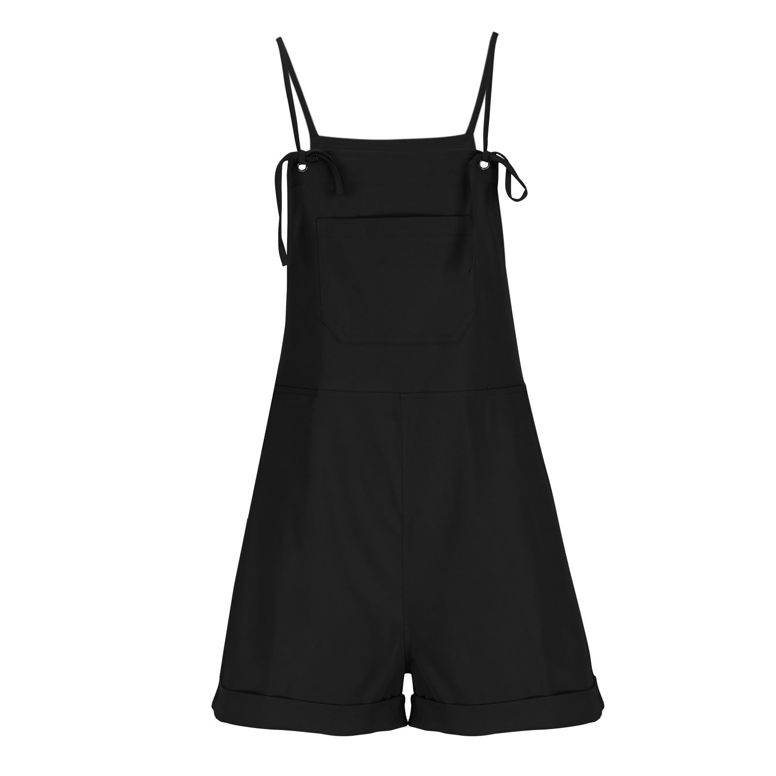 Zcgoxvn Women's Romper Jumpsuit - Spaghetti Strap Overalls with Pockets | Summer Casual One Piece Playsuit | Beachwear, Vacation Outfit & Outdoor Activities