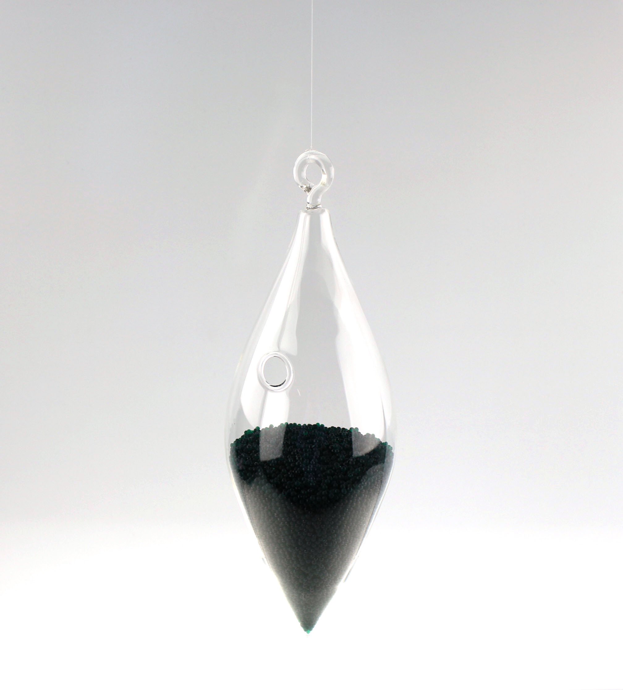 9 Inch Clear Glass Teardrop Hanging Terrarium for Air Plants, Succulents & Home Decor - Perfect for Indoor Gardens, Wedding Centerpieces & Office Decorations