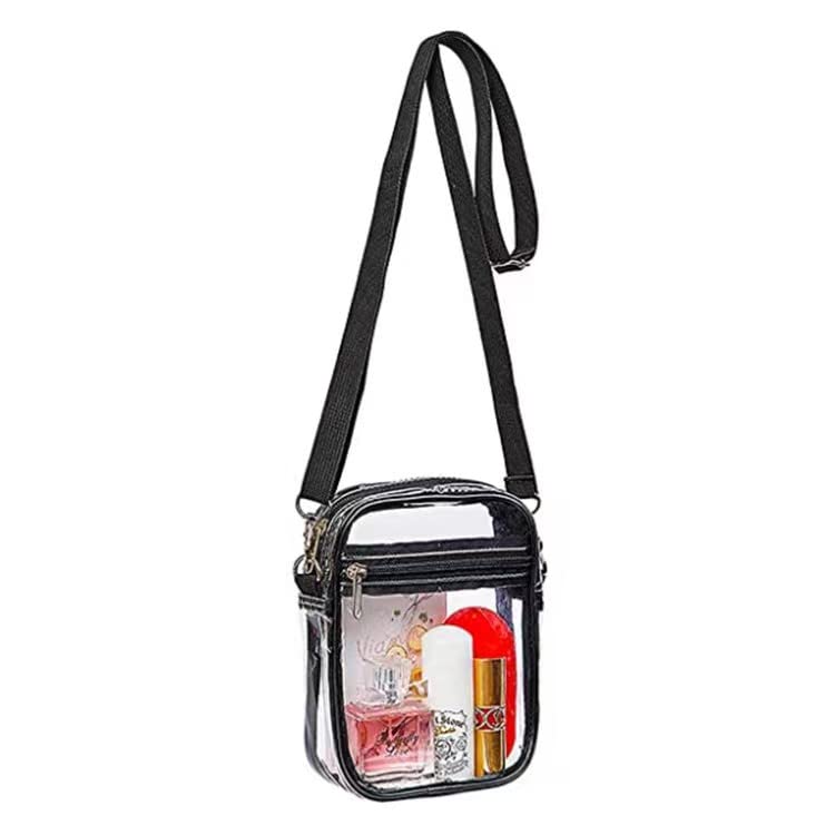 Stadium Approved Clear Crossbody Bag - Waterproof PVC Purse for Concerts & Festivals | Fashionable & Secure Hands-Free Carry | Perfect for Sports Events, Theme Parks & Travel