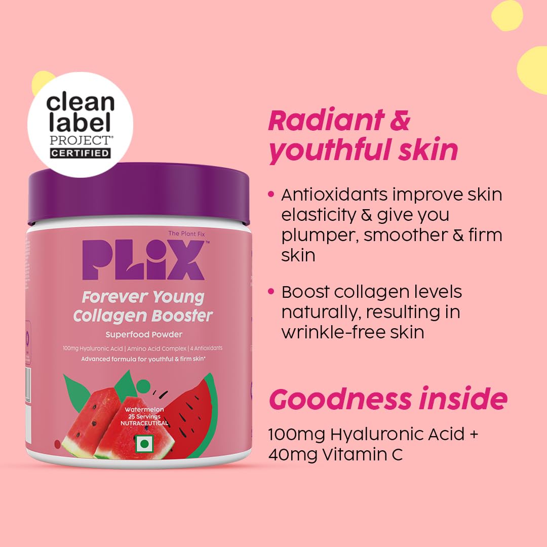 PLIX - THE PLANT FIX Beauty Glow Combo: Glutathione 15 Effervescent Tablets & Collagen Builder Powder (200G) for Youthful, Radiant Skin | 2-Pack with 15 Capsules | Anti-Aging Skincare Supplement for Daily Beauty Routine