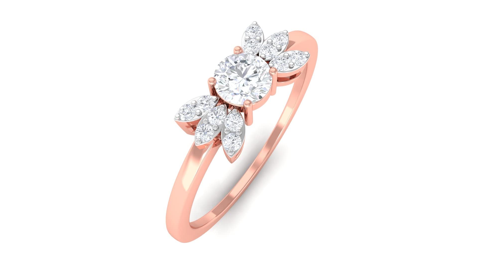 1/2 CT Round Cut Moissanite Engagement Ring for Women - Certified 14K Solid Gold Minimalist Promise Ring - Perfect for Proposals, Anniversaries & Everyday Elegance