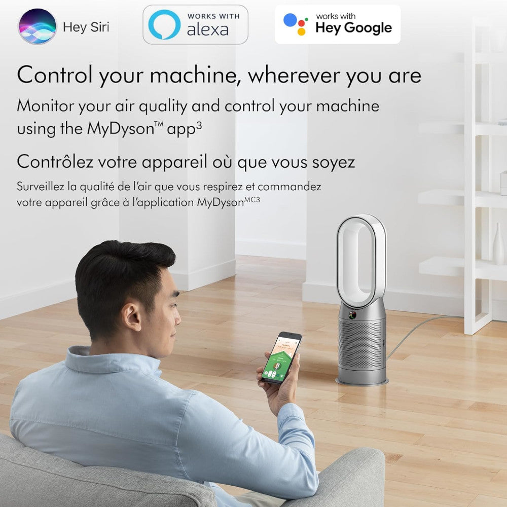 Dyson HP07 Hot + Cool Air Purifier with HEPA Filter - Certified Refurbished with 1-Year Warranty | All-Season Use for Bedroom, Office & Living Room