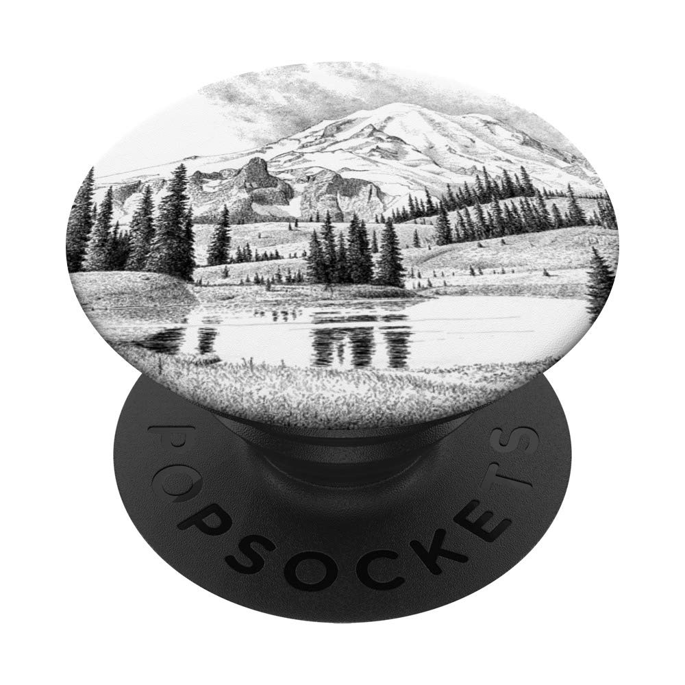 Mount Rainier National Park Smartphone Grip - Swappable PopSocket PopGrip for Phones & Tablets - Perfect for Hiking, Travel, and Outdoor Adventures