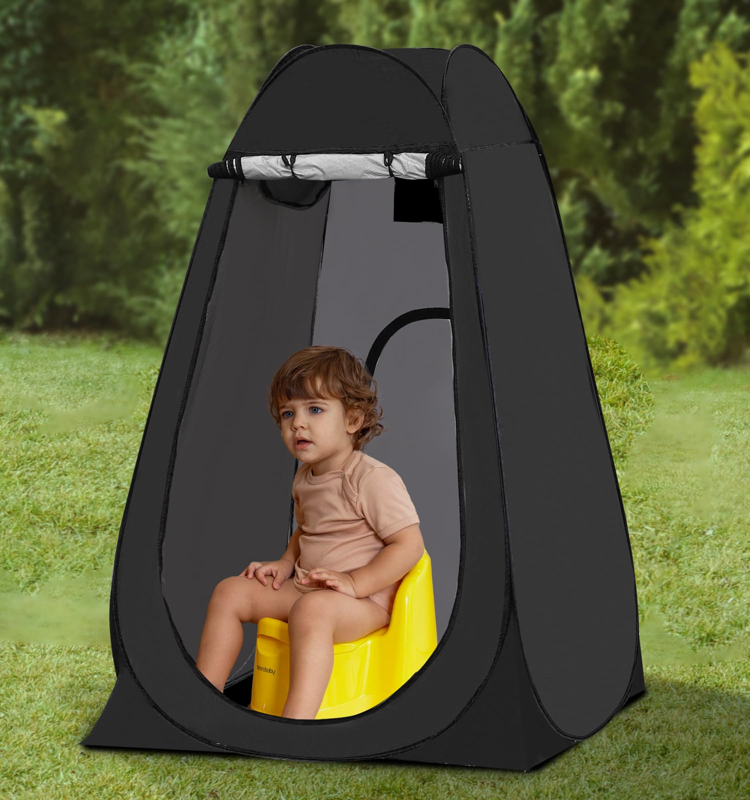 Portable Pop Up Privacy Tent for Camping - Instant Outdoor Shower & Toilet Tent, Spacious Dressing Changing Room for Hiking, Beach, Picnic & Fishing - Includes Carrying Bag & Rain Shelter | Perfect for Backpacking, RV Trips & Emergency Use