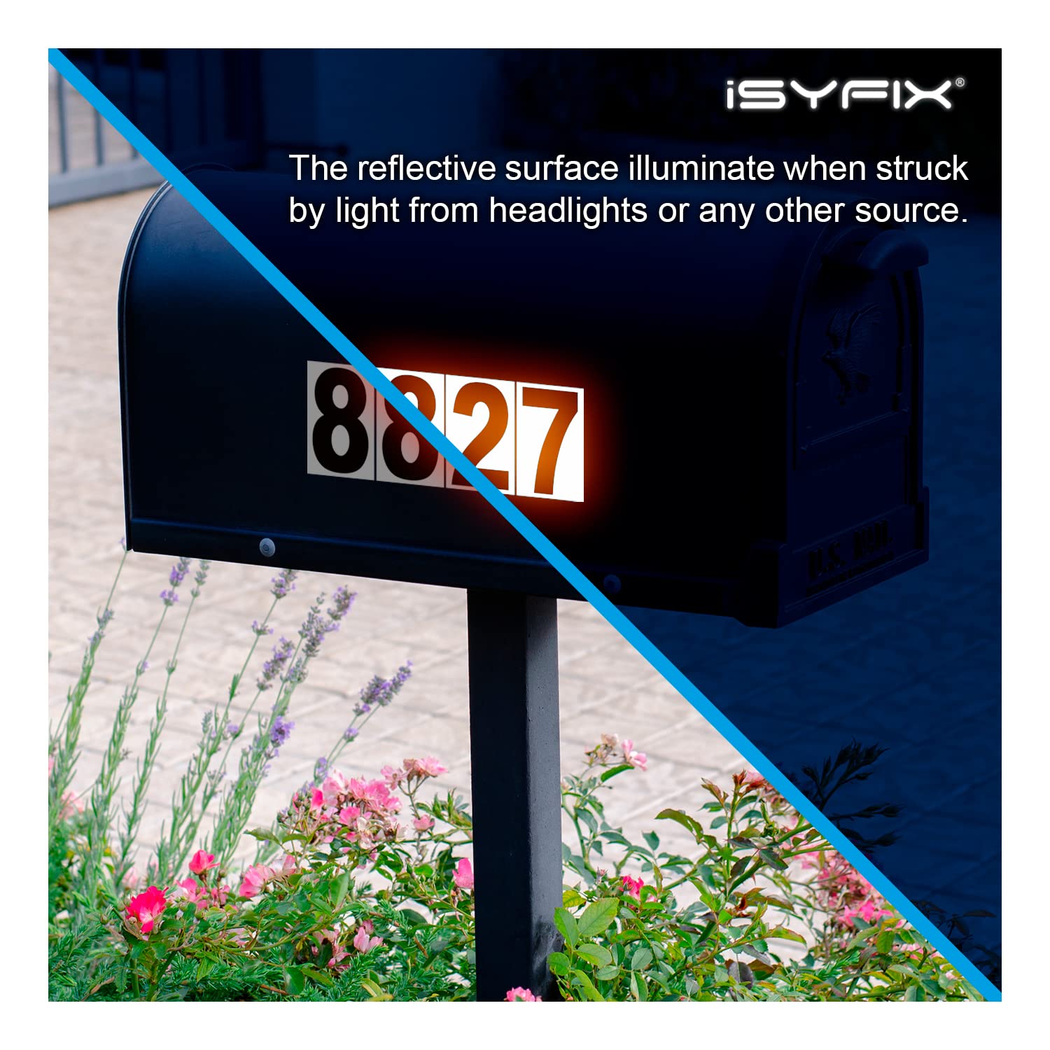 iSYFIX Black Vinyl Number 1 (One) Stickers - 6 Pack 3 inch - Premium Reflective Decals for Mailbox, Signs, Windows, Doors, Cars & Trucks | Durable Indoor & Outdoor Address Labels for Home & Business Use