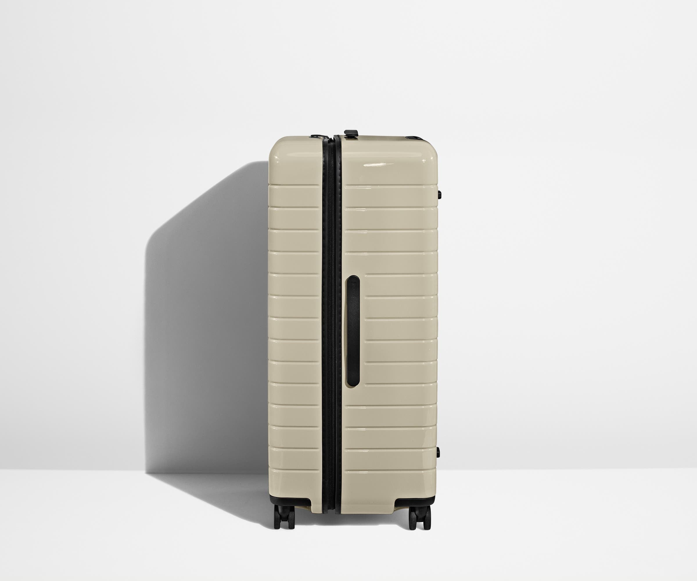 Premium White Glossy Trunk Luggage - Stylish & Durable Travel Storage for Airplane, Road Trips & Home Organization