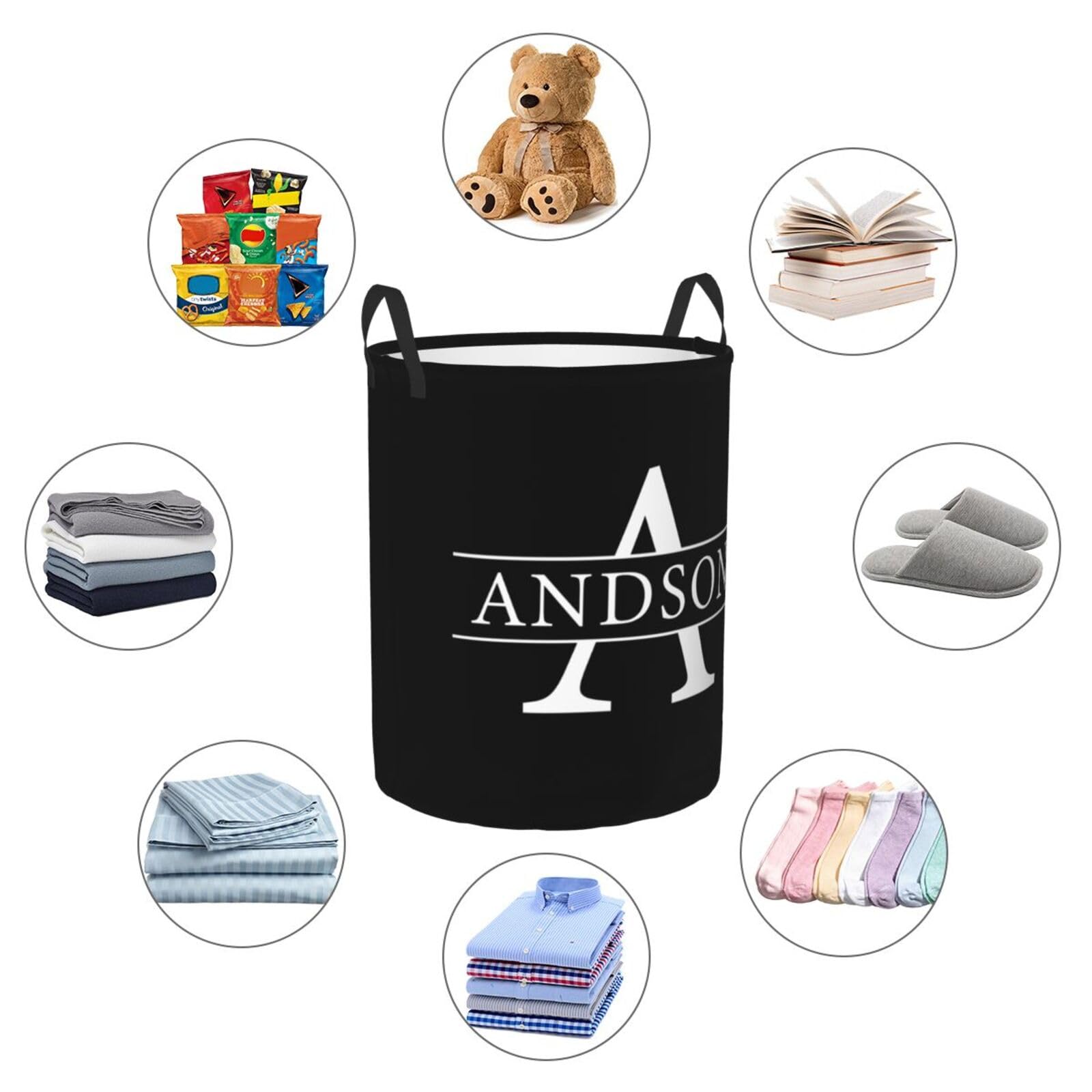 Personalized Laundry Hamper with Name - Custom Laundry Basket for Kids & Adults - Washable Storage Bin with Handle for Bathroom, Bedroom, Living Room - Perfect for Organizing Clothes, Toys & Home Essentials
